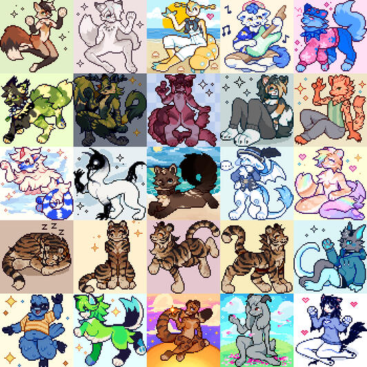 MINI pixel collage (70x70 px/ea)