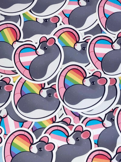 pride rat stickers pride rat stickers
