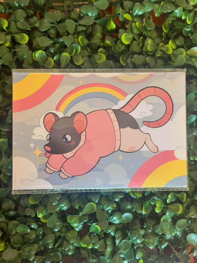 rainbow/pride rat print rainbow/pride rat print